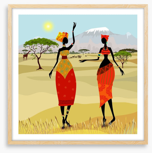 African women on the plains