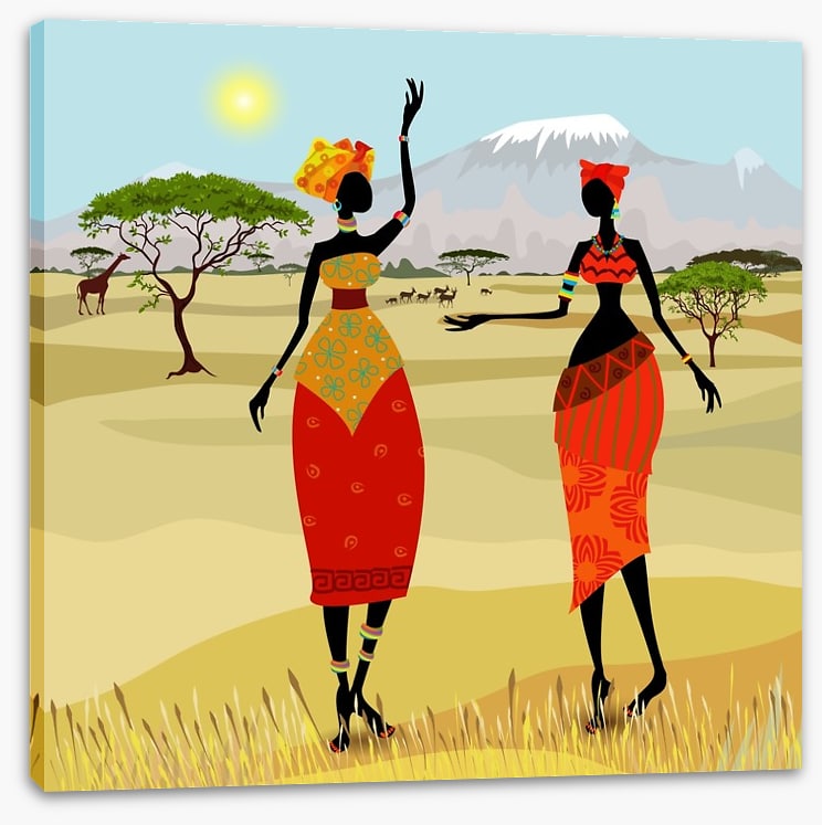 African women on the plains