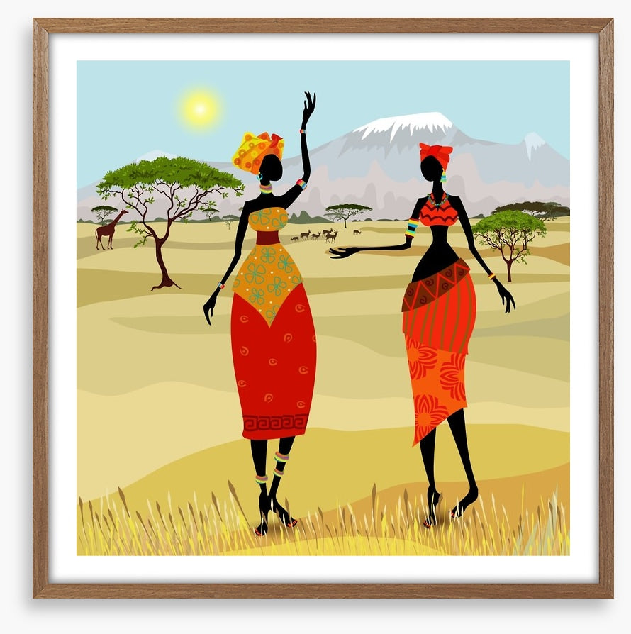 African women on the plains
