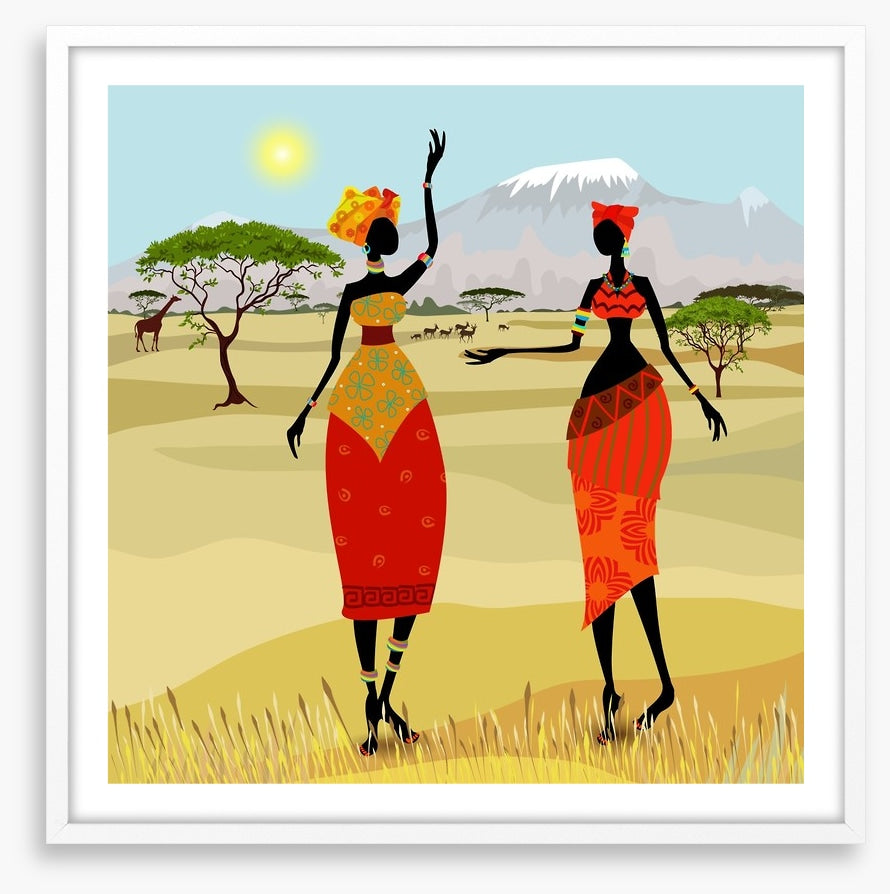 African women on the plains