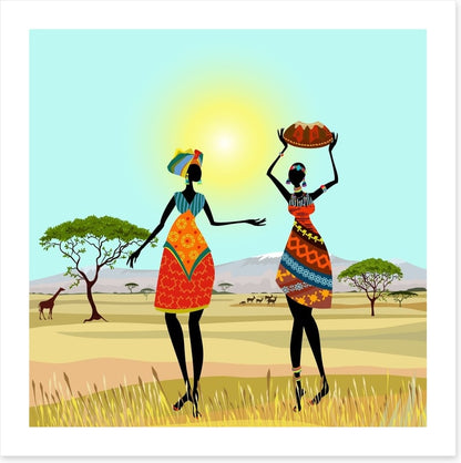 African women on the plains