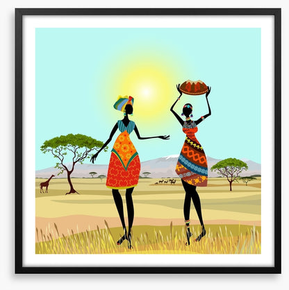 African women on the plains