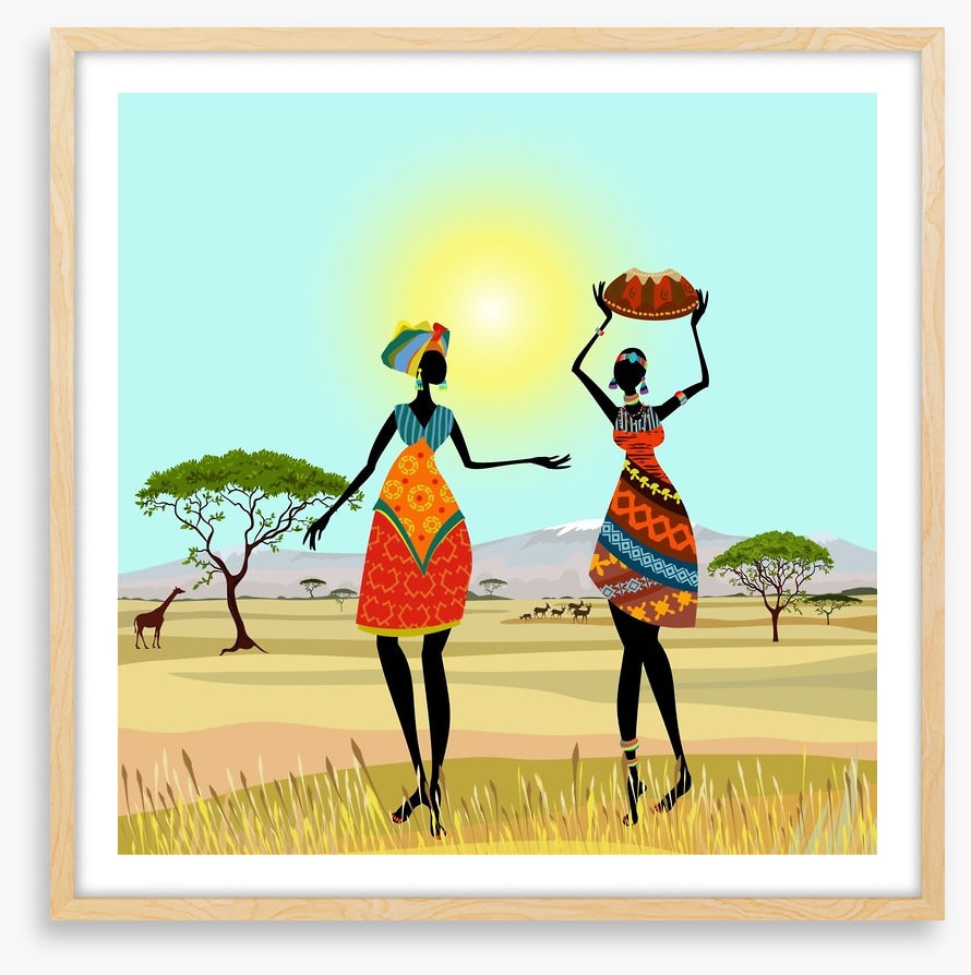 African women on the plains