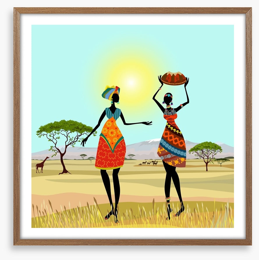 African women on the plains
