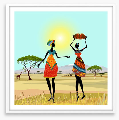 African women on the plains