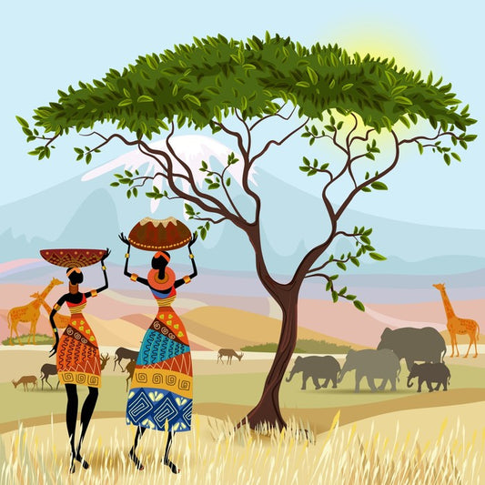 By the acacia tree