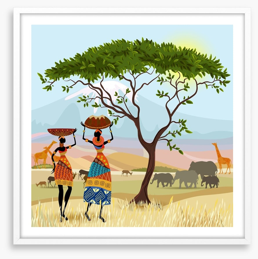 By the acacia tree