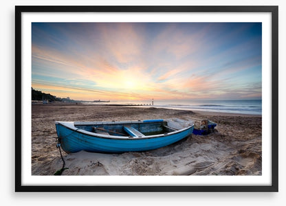 Fishing boat at sunrise