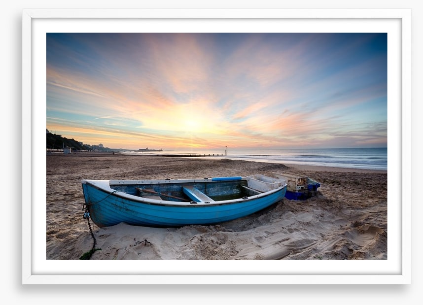 Fishing boat at sunrise