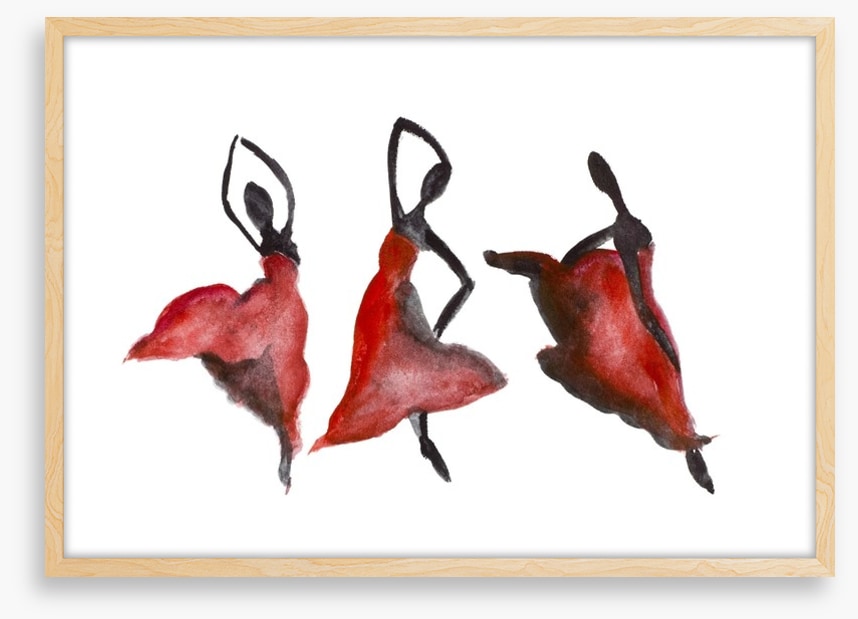 Dancers in red