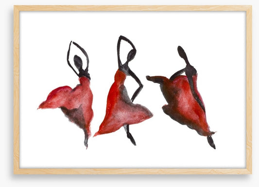 Dancers in red