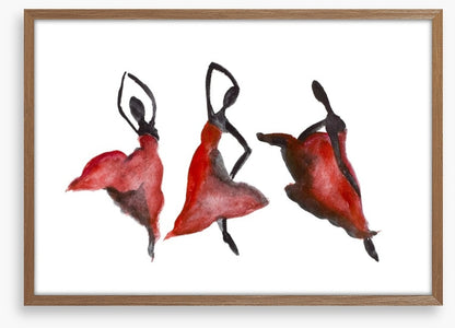 Dancers in red