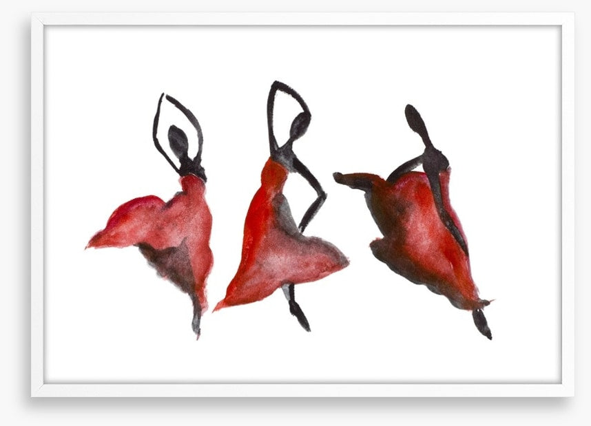 Dancers in red