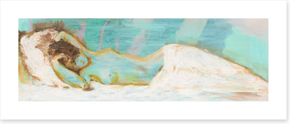 Sleeping nude in blue