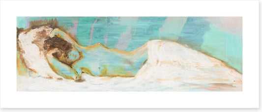 Sleeping nude in blue