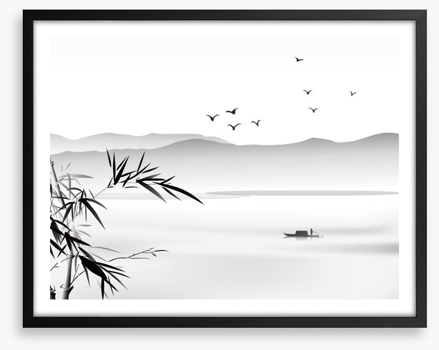Bamboo boat lake