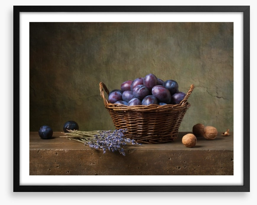 Plums in a basket