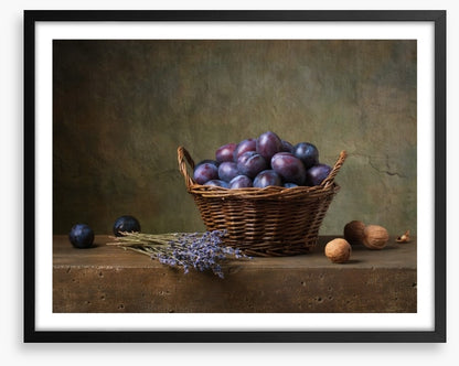 Plums in a basket