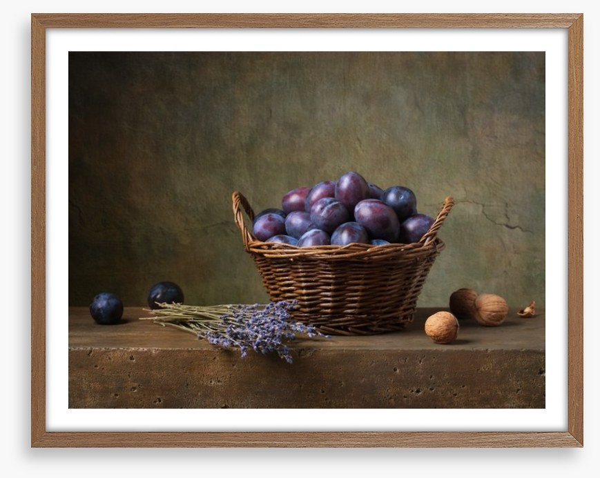 Plums in a basket