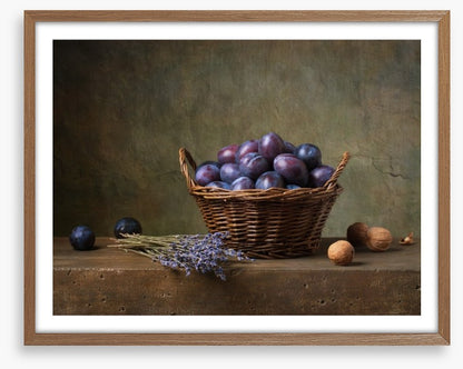 Plums in a basket