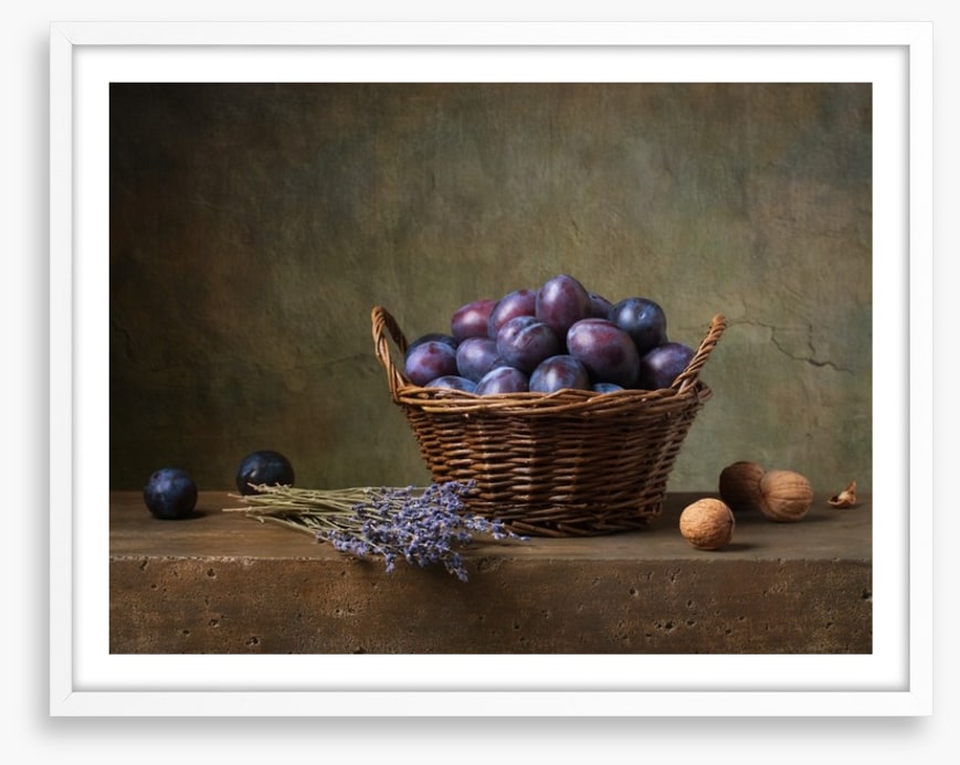 Plums in a basket