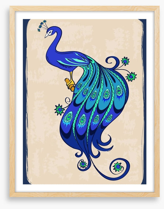 Indian peacock blue