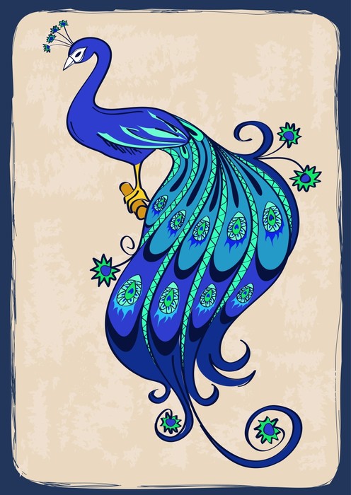 Indian peacock blue