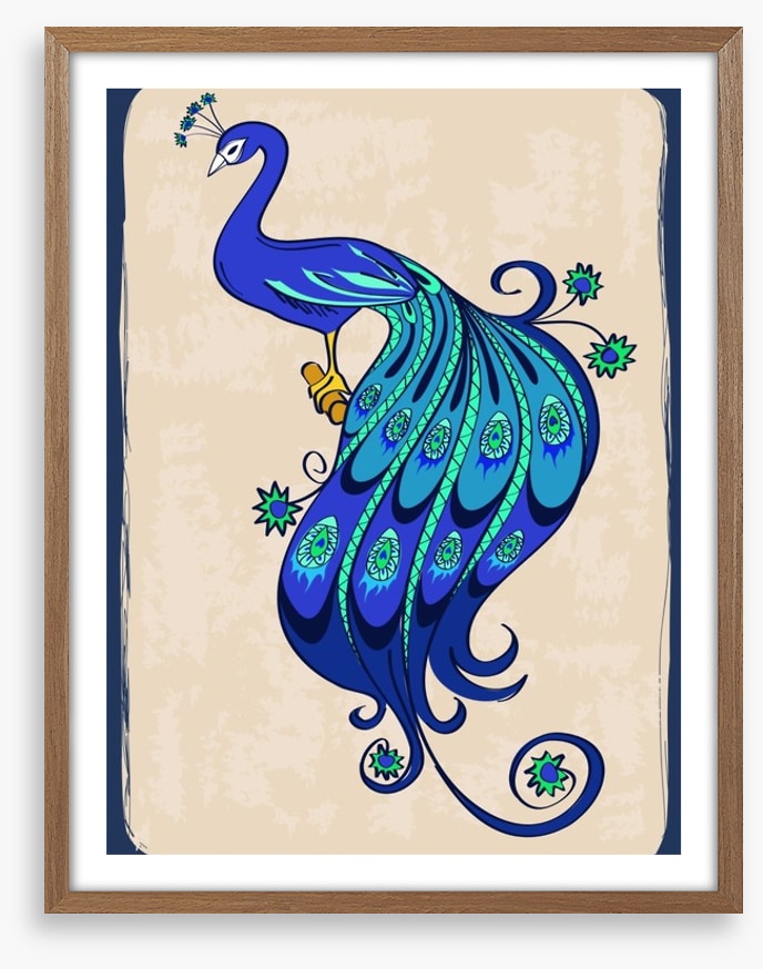 Indian peacock blue