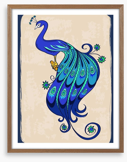 Indian peacock blue