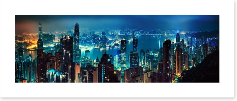 Hong Kong dusk panorama