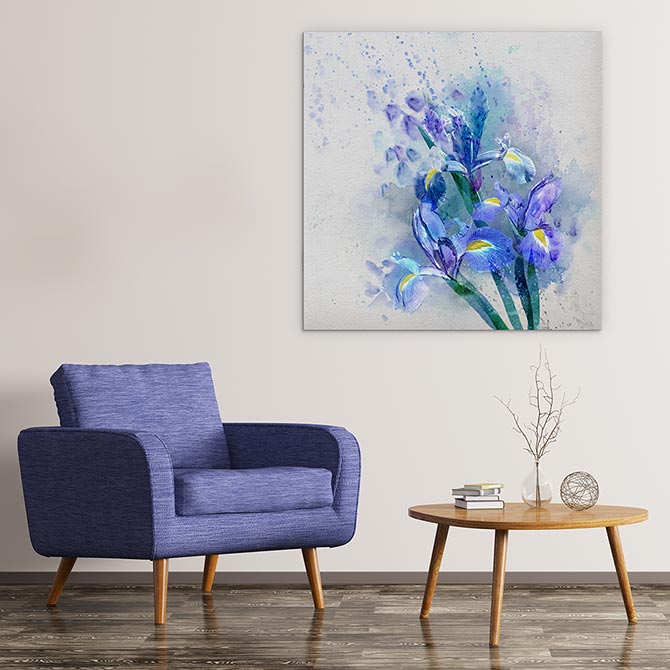 Watercolor iris