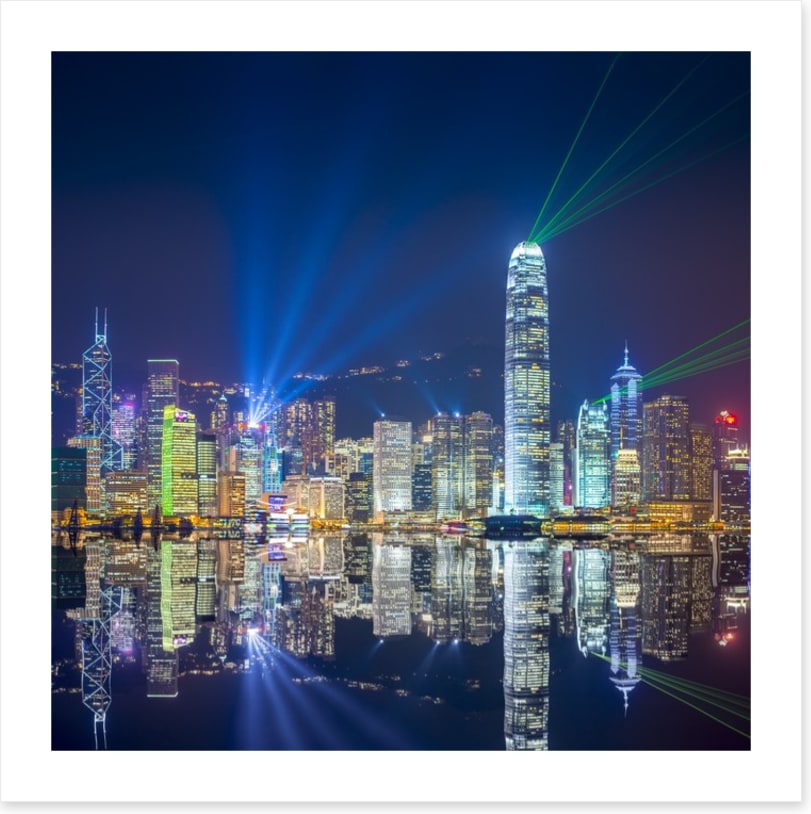 Hong Kong skyline reflections