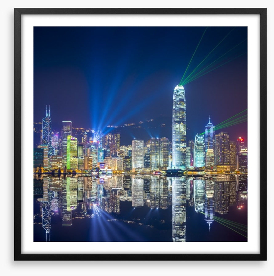 Hong Kong skyline reflections