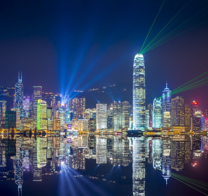 Hong Kong skyline reflections