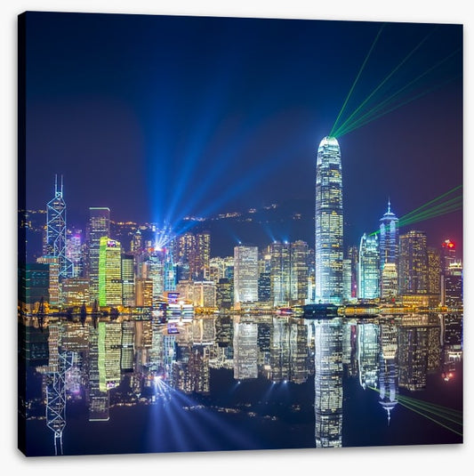Hong Kong skyline reflections
