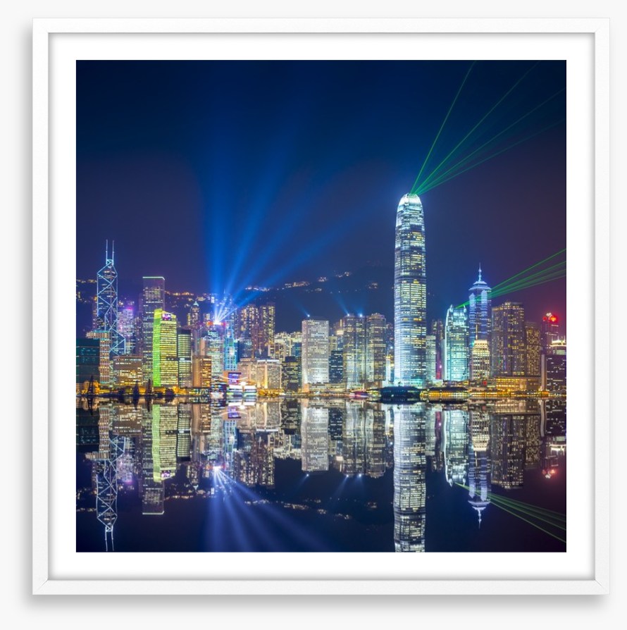 Hong Kong skyline reflections