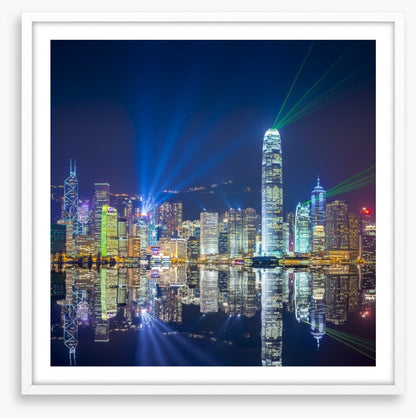 Hong Kong skyline reflections