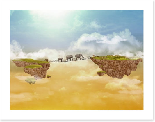Elephants crossing