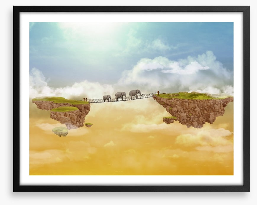 Elephants crossing