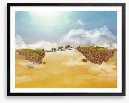 Elephants crossing