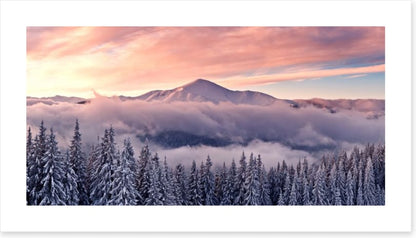 Soft mountain sunrise