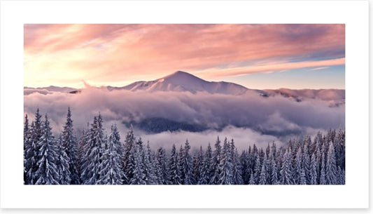 Soft mountain sunrise