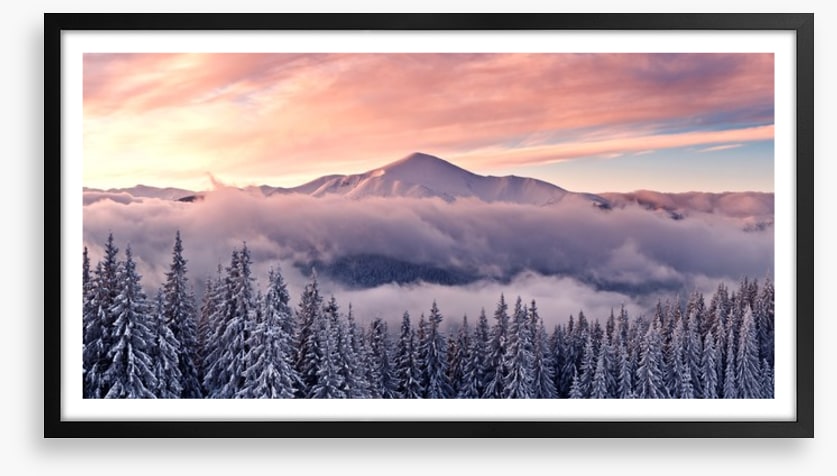 Soft mountain sunrise