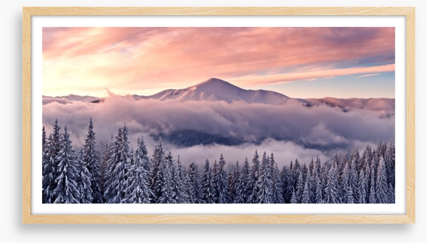 Soft mountain sunrise