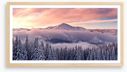 Soft mountain sunrise