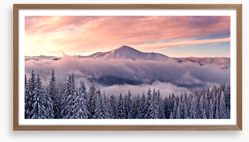 Soft mountain sunrise
