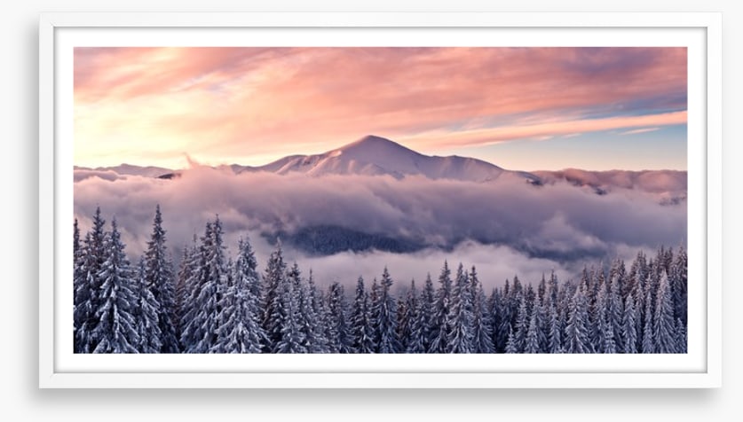 Soft mountain sunrise