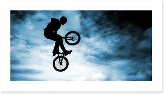 BMX bike silhouette