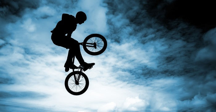 BMX bike silhouette