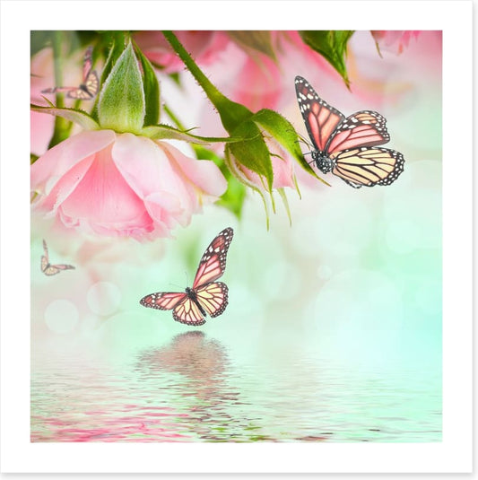 Butterflies and roses